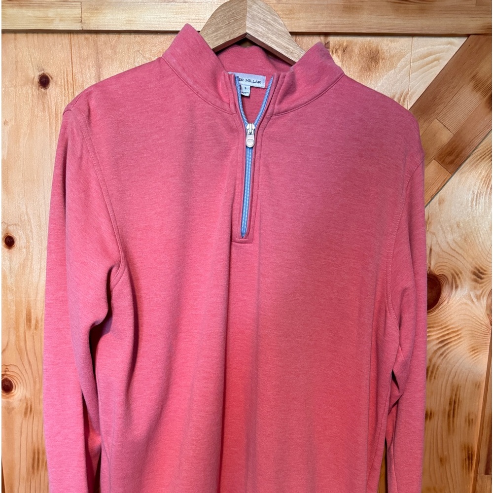 Peter Millar Pink Quarter Zip Sweater
